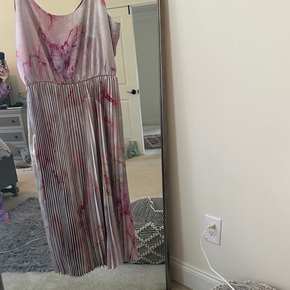 REVOLVE Pink and Purple Midi Dress